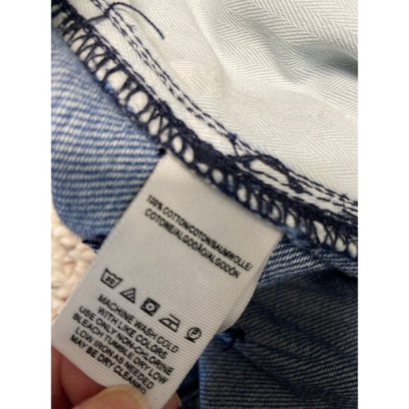 We The Free High-Rise Wide Leg Pleated Cropped Blue Wash Size 30 - Picture 7 of 9